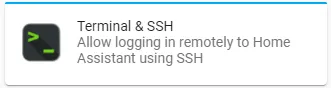 SSH Home Assistant