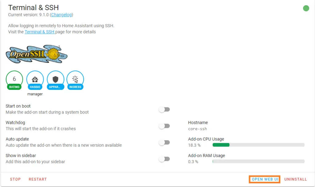 Integración SSH Home Assistant