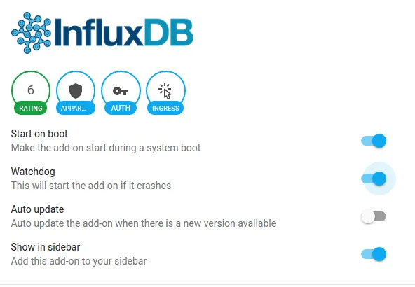 Opciones InfluxDB