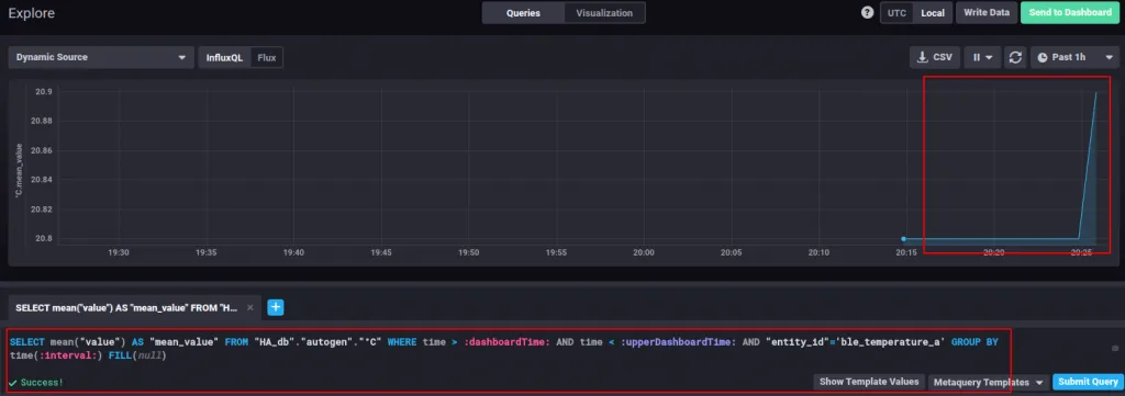 Resultado query InfluxDB